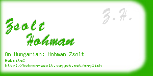 zsolt hohman business card